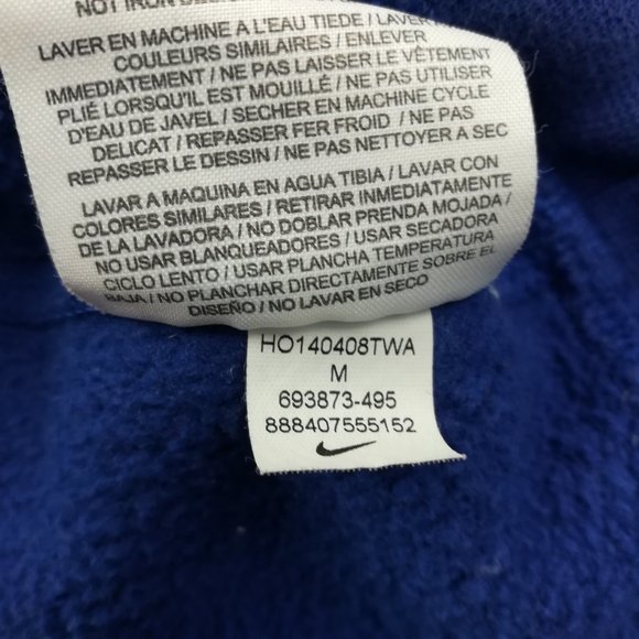 New York Giants Hoodie Nike NFL Team Apparel Sweatshirt Blue Mens Medium - Picture 6 of 8